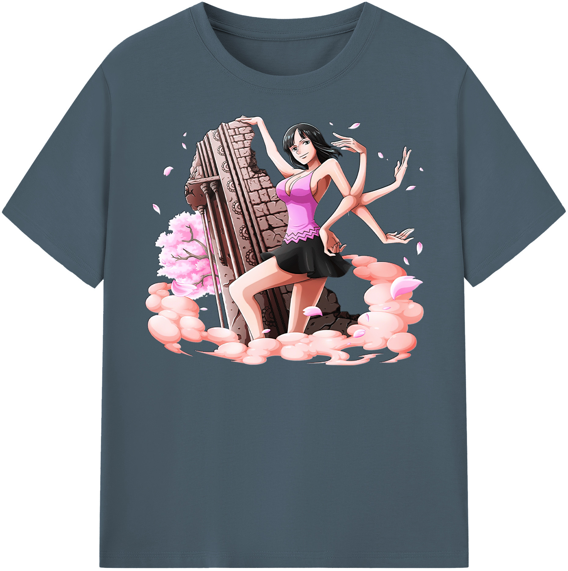 ワンピース ニコ・ロビン ONE PIECE Nico Robin 綿100％半袖Tシャツ（フロントプリント）